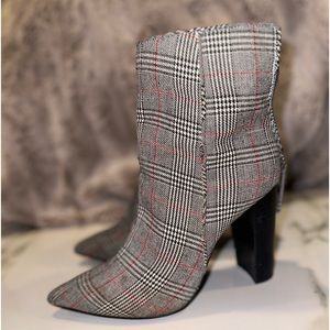 Steve Madden Plaid Heel Boots